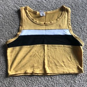 Yellow crop top